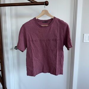 Men's Zara Maroon T-Shirt - Slight Crop Fit